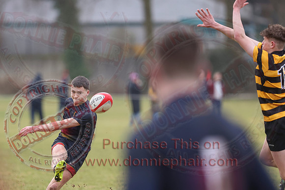 Enniskillen Royall GS 1st AX (13) V RBAI 1st XV (29) in Schools Cup Rugby-17
