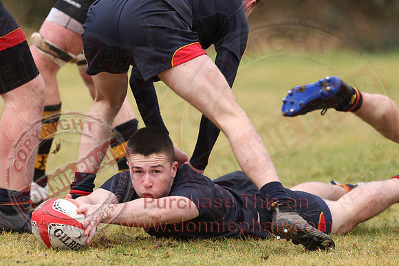 Enniskillen Royall GS 1st AX (13) V RBAI 1st XV (29) in Schools Cup Rugby-30