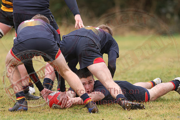 Enniskillen Royall GS 1st AX (13) V RBAI 1st XV (29) in Schools Cup Rugby-31