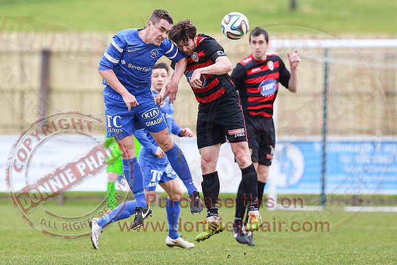 Ballinamallard United (2) V Coleraine (1) in IFA Premier League.