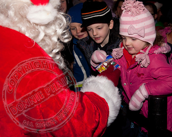 Turning on the Christmas Lights In Newtownbutler.