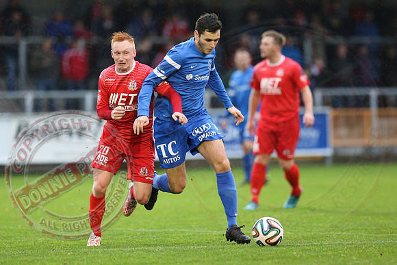 Ballinamallard United (0) v Portadown (2) in Danske Bank IFA Premier League.