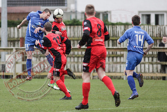 Ballinamallard United FC (4) V Dungannon Swifts (0) in IFA Premiership.
