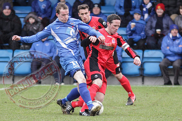 Ballinamallard United FC (4) V Dungannon Swifts (0) in IFA Premiership.