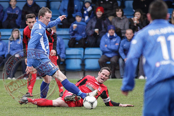 Ballinamallard United FC (4) V Dungannon Swifts (0) in IFA Premiership.
