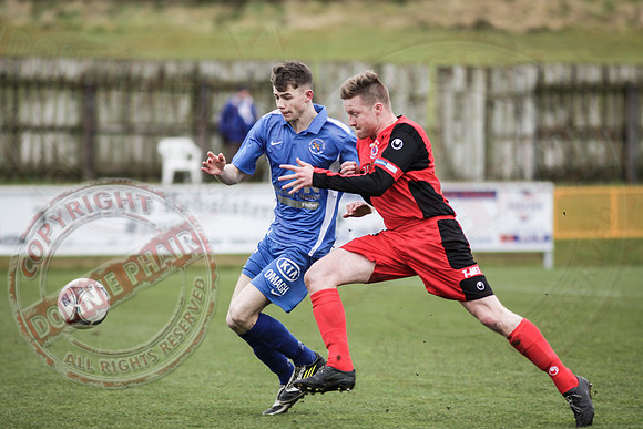 Ballinamallard United FC (4) V Dungannon Swifts (0) in IFA Premiership.
