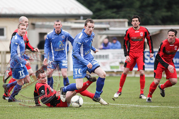 Ballinamallard United FC (4) V Dungannon Swifts (0) in IFA Premiership.