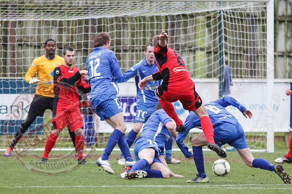 Ballinamallard United FC (4) V Dungannon Swifts (0) in IFA Premiership.