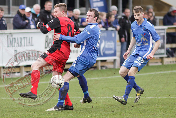 Ballinamallard United FC (4) V Dungannon Swifts (0) in IFA Premiership.