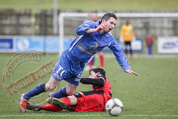 Ballinamallard United FC (4) V Dungannon Swifts (0) in IFA Premiership.