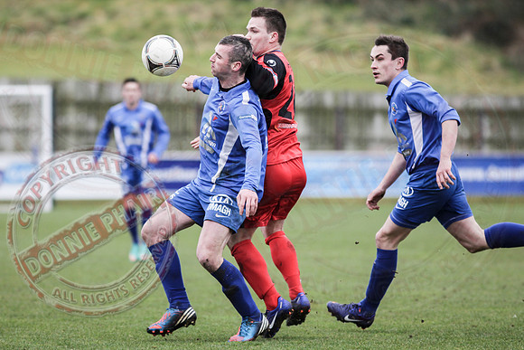 Ballinamallard United FC (4) V Dungannon Swifts (0) in IFA Premiership.
