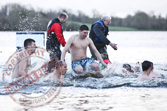 Galloon Island Charity Swim taken near Newtowbutler, County Fermanagh.  The swim takes place every year as with the people swimming for charity.