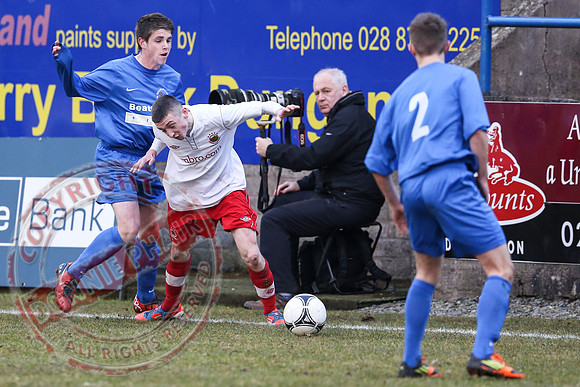 Ballinamallard Youth (1) V Linfield (3) in Harry Cavan Cup Final in Stangmore Park, Dungannon.