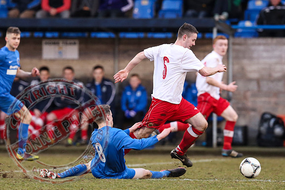 Ballinamallard Youth (1) V Linfield (3) in Harry Cavan Cup Final in Stangmore Park, Dungannon.
