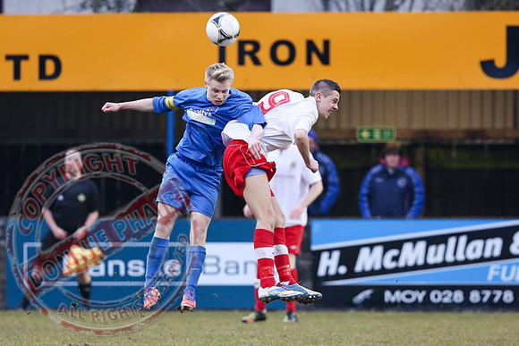 Ballinamallard Youth (1) V Linfield (3) in Harry Cavan Cup Final in Stangmore Park, Dungannon.