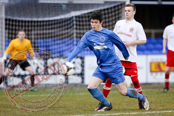 Ballinamallard Youth (1) V Linfield (3) in Harry Cavan Cup Final in Stangmore Park, Dungannon.