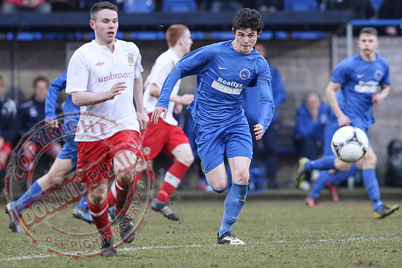 Ballinamallard Youth (1) V Linfield (3) in Harry Cavan Cup Final in Stangmore Park, Dungannon.