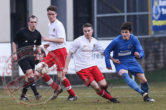 Ballinamallard Youth (1) V Linfield (3) in Harry Cavan Cup Final in Stangmore Park, Dungannon.