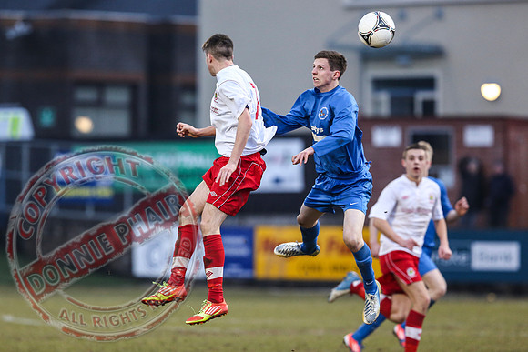 Ballinamallard Youth (1) V Linfield (3) in Harry Cavan Cup Final in Stangmore Park, Dungannon.