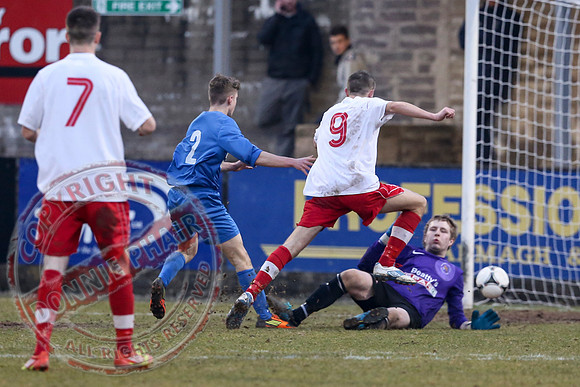 Ballinamallard Youth (1) V Linfield (3) in Harry Cavan Cup Final in Stangmore Park, Dungannon.