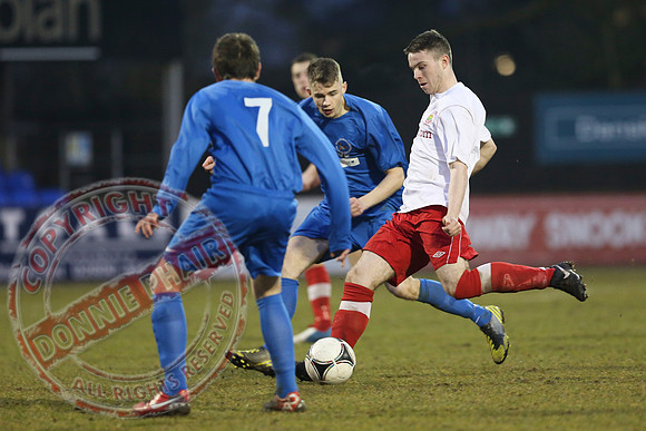 Ballinamallard Youth (1) V Linfield (3) in Harry Cavan Cup Final in Stangmore Park, Dungannon.