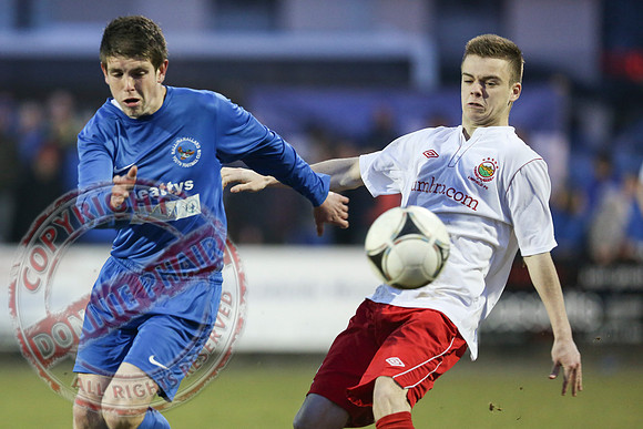 Ballinamallard Youth (1) V Linfield (3) in Harry Cavan Cup Final in Stangmore Park, Dungannon.