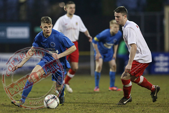 Ballinamallard Youth (1) V Linfield (3) in Harry Cavan Cup Final in Stangmore Park, Dungannon.