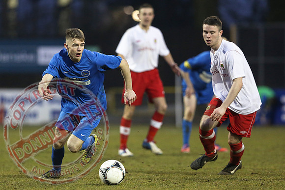 Ballinamallard Youth (1) V Linfield (3) in Harry Cavan Cup Final in Stangmore Park, Dungannon.