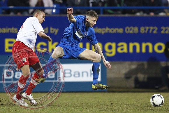 Ballinamallard Youth (1) V Linfield (3) in Harry Cavan Cup Final in Stangmore Park, Dungannon.