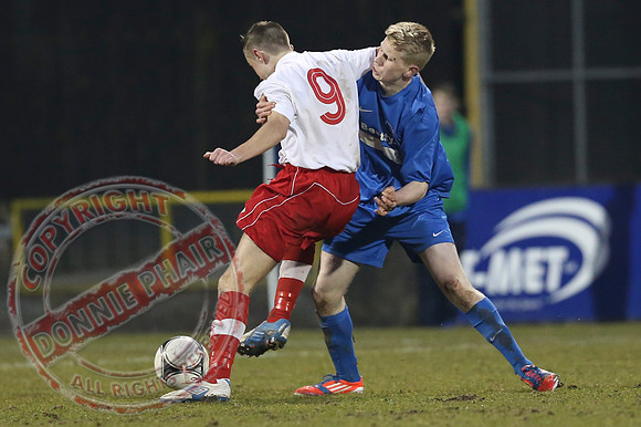 Ballinamallard Youth (1) V Linfield (3) in Harry Cavan Cup Final in Stangmore Park, Dungannon.