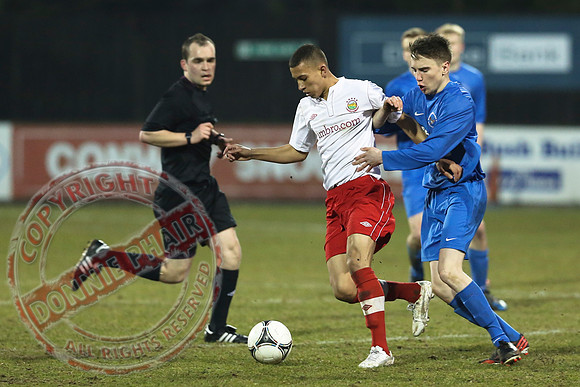 Ballinamallard Youth (1) V Linfield (3) in Harry Cavan Cup Final in Stangmore Park, Dungannon.