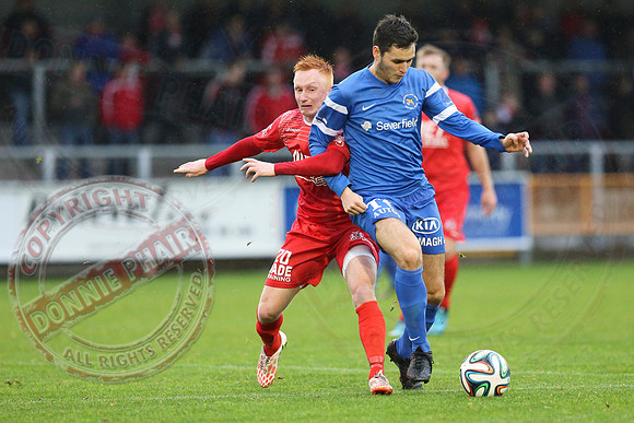 Ballinamallard United (0) v Portadown (2) in Danske Bank IFA Premier League.