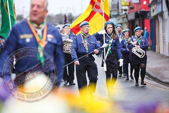 St. Michael's Scouts march to St. Michael's Church, Enniskillen.