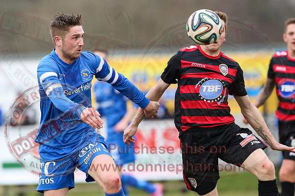 Ballinamallard United (2) V Coleraine (1) in IFA Premier League.