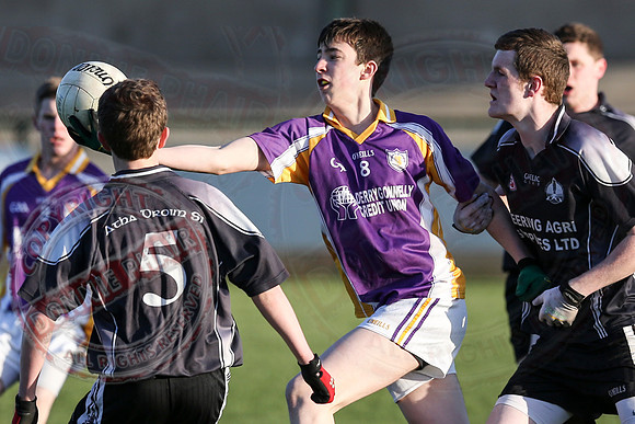 Derrygonnelly (2-12) V Aghadrumsee (2-10) in Minor League GAA Football League Division Two.