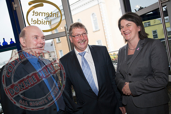 Northern Ireland Finance Minister Sammy Wilson MP meets local Business Representatives in the Clinton Centre, Enniskillen.