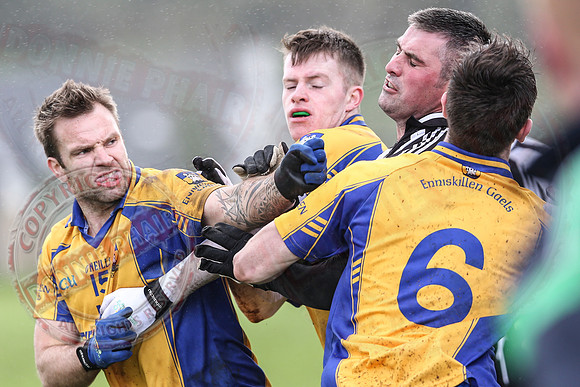 Aghadrumsee (0-5) V Enniskillen Gaels (0-10) in Senior GAA Football League, Division Two.