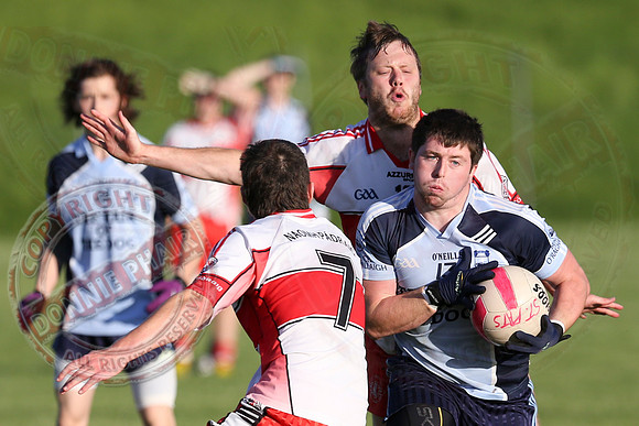 St. Pats, Donagh (1-17) V Belcoo (0-14) in Senior GAA Football League Division One.