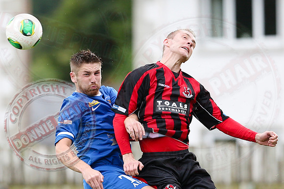 Ballinamallard United (1) V Crusaders (0) in Danske Irish Premier League.