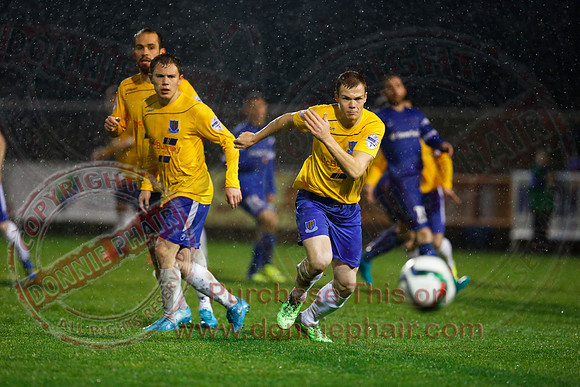 Ballinamallard (0) V Ballymena (1) in IFA Premiership.