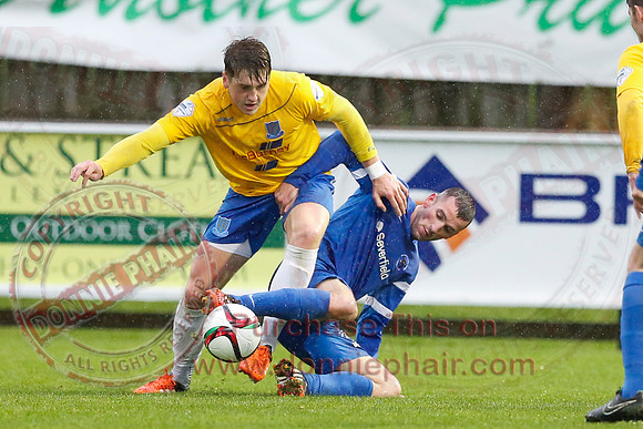 Ballinamallard (0) V Ballymena (1) in IFA Premiership.