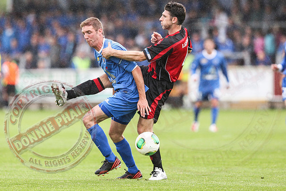 Ballinamallard United (1) V Crusaders (0) in Danske Irish Premier League.