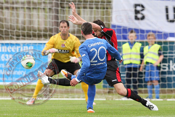 Ballinamallard United (1) V Crusaders (0) in Danske Irish Premier League.