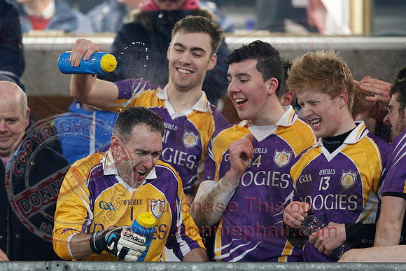 Derrygonnelly (0-7) V Ederney (0-6) in Senior GAA Football League Division 1A Final.