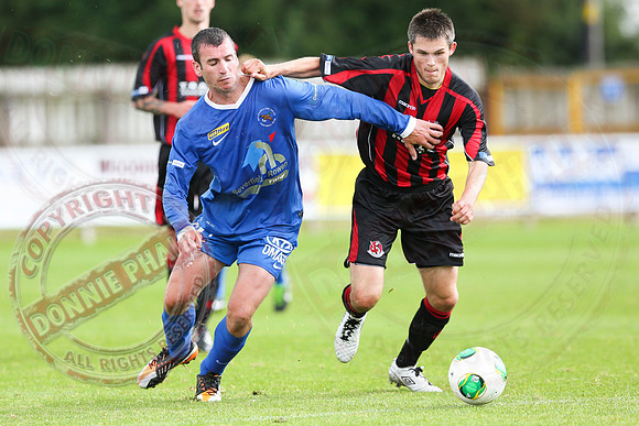 Ballinamallard United (1) V Crusaders (0) in Danske Irish Premier League.