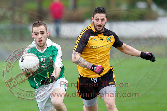 Erne Gaels (0-9) V Roslea (2-9) in Senior GAA Football League Division 1.-4