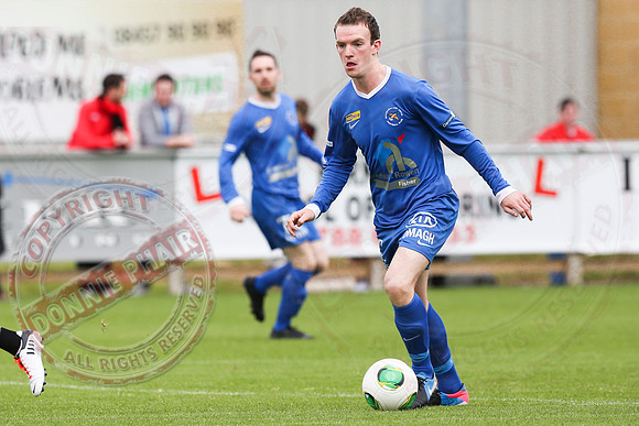 Ballinamallard United (1) V Crusaders (0) in Danske Irish Premier League.