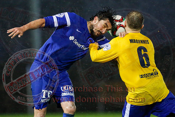Ballinamallard (0) V Ballymena (1) in IFA Premiership.