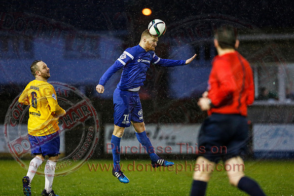 Ballinamallard (0) V Ballymena (1) in IFA Premiership.