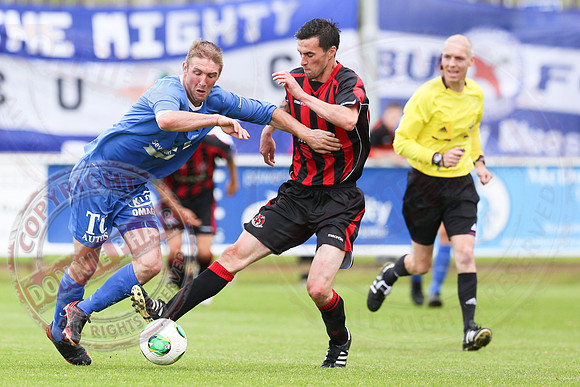Ballinamallard United (1) V Crusaders (0) in Danske Irish Premier League.